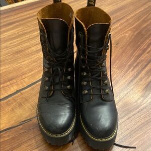 Doc Marten Black Leather Lace-Up Boots